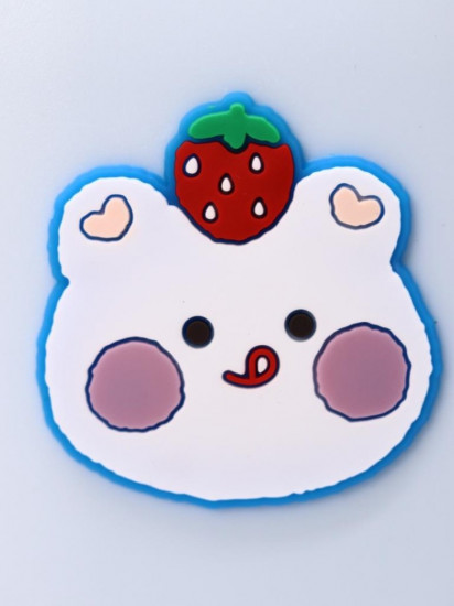 Зеркало компактное с расческой «Bear loves strawberry»
