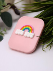 Зеркало компактное с расческой «Rainbow clouds» - Фото 1