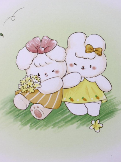 Зеркало настольное «Sweet together bunny»