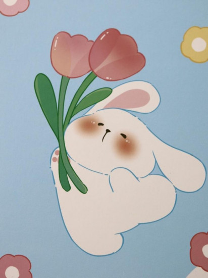 Зеркало настольное «Bunny tulip»