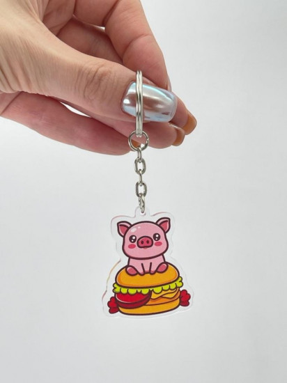 Брелок «Cute pig hamburger»