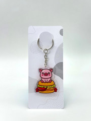 Брелок «Cute pig hamburger» - Фото 3