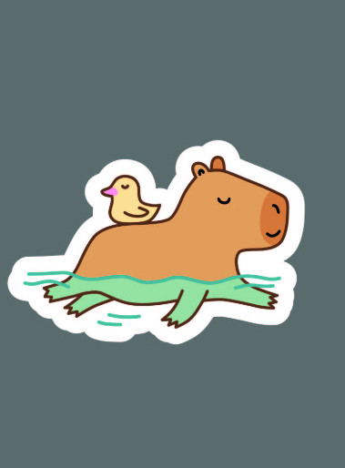 Брелок «Capybara and duck»