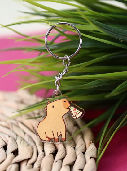 Брелок «Capybara pizza»
