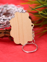 Брелок ECO из дерева «Хомячок и клубника» - Фото 2