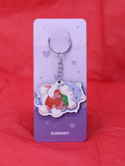 Брелок ECO из дерева «Хомячок и клубника» - Фото 4