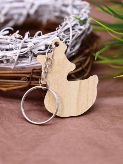 Брелок ECO из дерева «Beautiful goose»