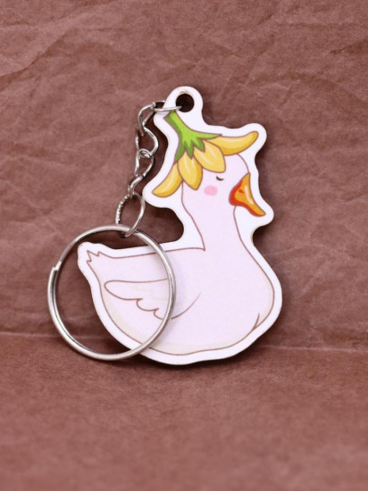 Брелок ECO из дерева «Beautiful goose»