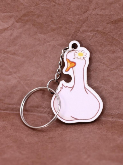 Брелок ECO из дерева «Flower goose»