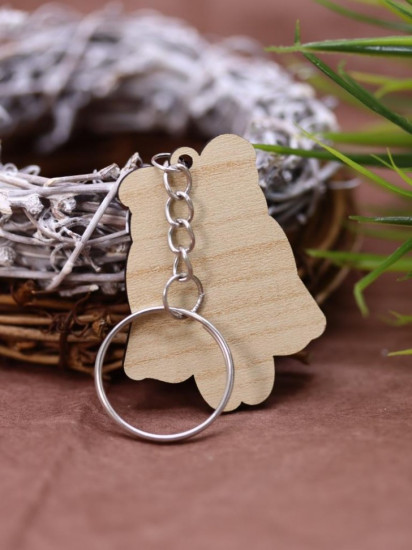 Брелок ECO из дерева «Piggy skirt»