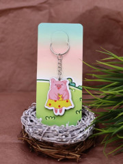Брелок ECO из дерева «Piggy skirt» - Фото 3