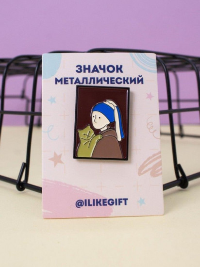 Значок «Girl with the orange cat»