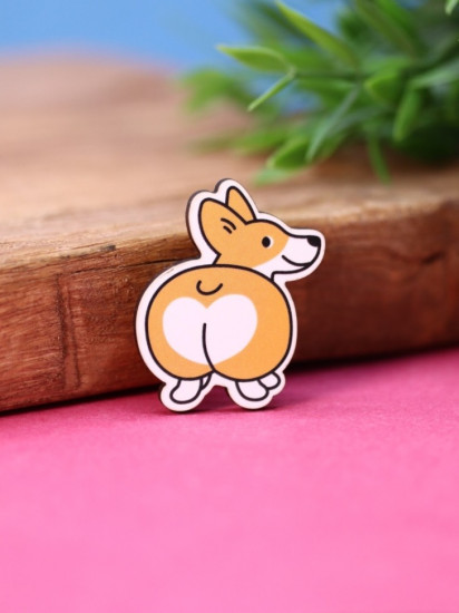 Значок «Corgi and popka»
