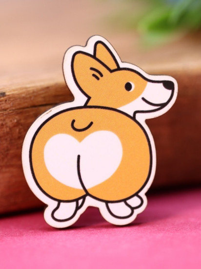 Значок «Corgi and popka»