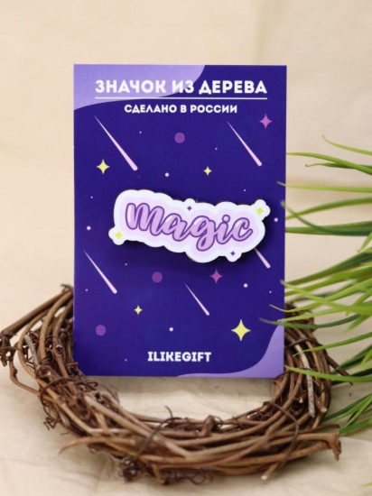 Значок ECO из дерева «Магия»