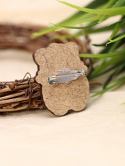 Значок ECO из дерева «Романтичный хомячок» - Фото 1