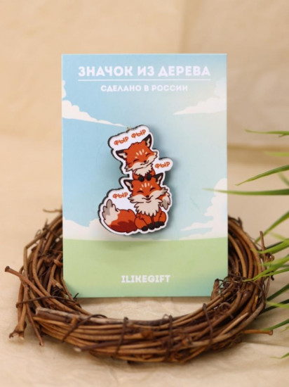 Значок ECO из дерева «Фыр фыр фыр»