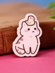 Значок ECO из дерева Cat and duck friends - Фото 3