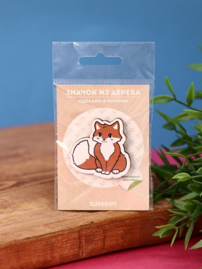 Значок ECO из дерева Foxy