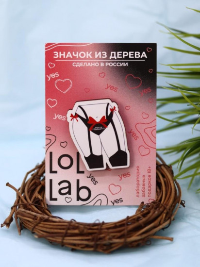 Значок ECO из дерева LOL LAB «Это на Новый Год! 2025»