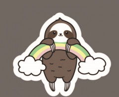 Значок ECO из дерева Rainbow Sloth - Фото 5