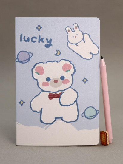 Блокнот «Lucky bear and bunny»