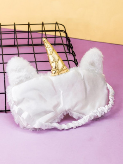 Маска для сна «White unicorn golden horn»