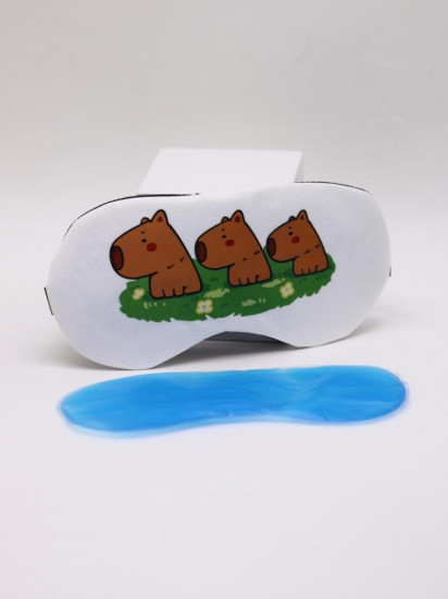 Маска для сна гелевая «Capybara routine»