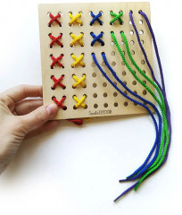 Игра настольная «Шнуровка Монтессори» - Фото 1