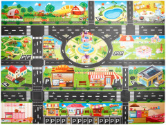 Игровой развивающий коврик «Парковка с дорогами для машин» - Фото 1