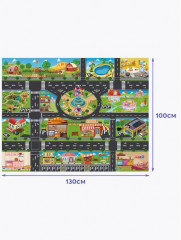 Игровой развивающий коврик «Парковка с дорогами для машин» - Фото 4