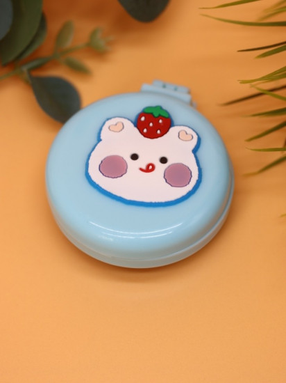Расческа раскладная с зеркалом  «Strawberry bear folding»