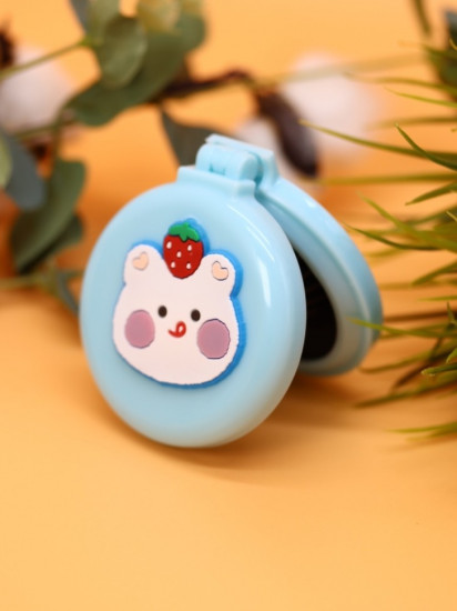 Расческа раскладная с зеркалом  «Strawberry bear folding»
