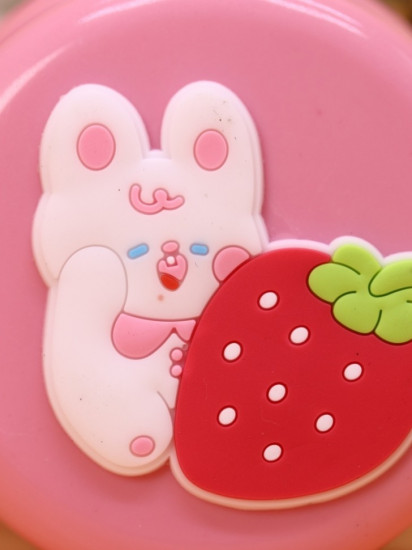Расческа раскладная с зеркалом  «Strawberry hare folding»