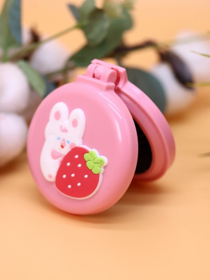 Расческа раскладная с зеркалом  «Strawberry hare folding»