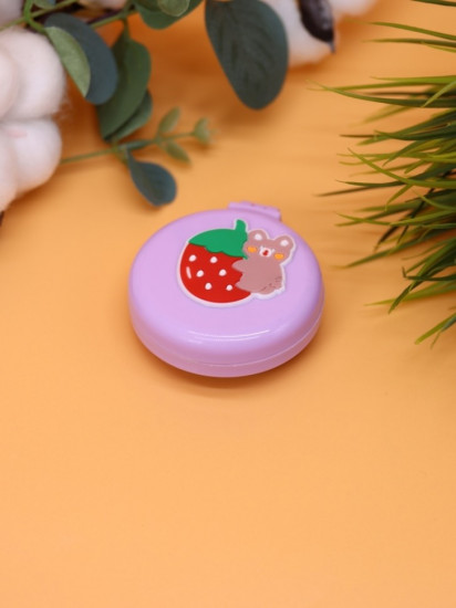 Расческа раскладная с зеркалом  «Strawberry bear folding»