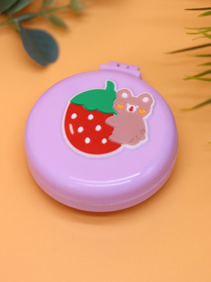 Расческа раскладная с зеркалом  «Strawberry bear folding»