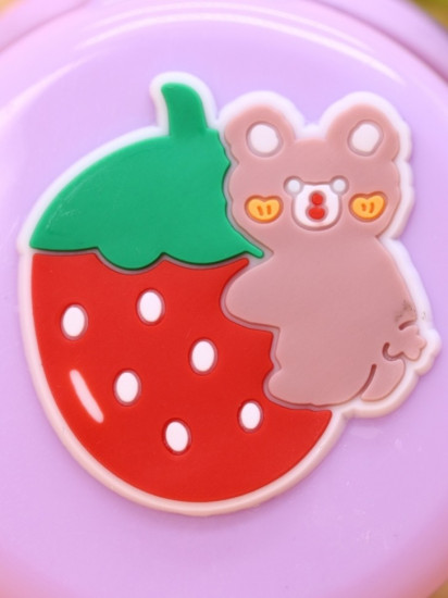 Расческа раскладная с зеркалом  «Strawberry bear folding»