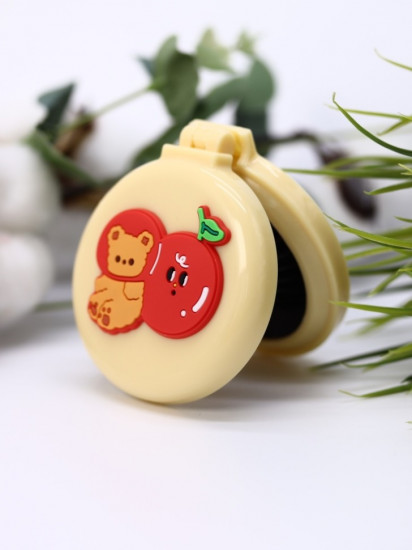 Расческа раскладная с зеркалом  «Cherry bear folding»
