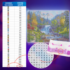 Алмазная мозаика «Горный ручей» - Фото 2