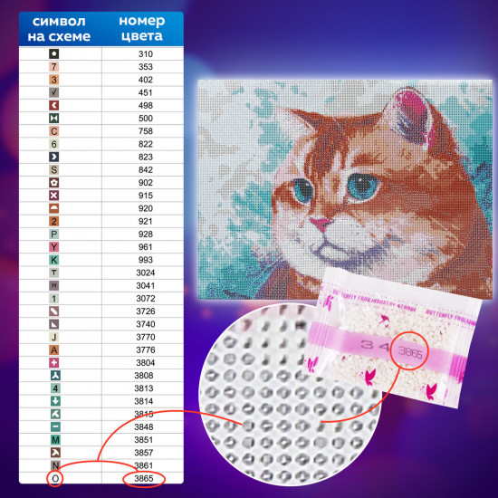 Алмазная мозаика «Кот»