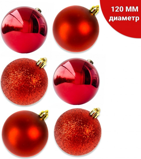 Набор шаров ёлочных «Oget Red Mix»