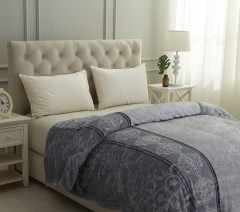 Плед «Hera» (вельсофт, жаккард, 220×240 см) - Фото 1