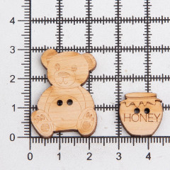 Набор пуговиц-фигурок «Мишка и мед» - Фото 1