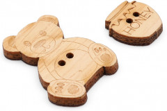 Набор пуговиц-фигурок «Мишка и мед» - Фото 2