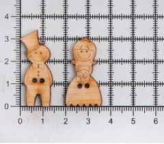 Набор пуговиц-фигурок «Молодожены» - Фото 2