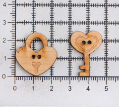 Набор пуговиц-фигурок «Замок и ключ» - Фото 2