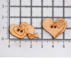 Набор пуговиц-фигурок «Сердечки» - Фото 2