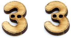 Набор пуговиц-фигурок «Цифра 3» - Фото 1