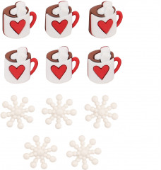 Набор пуговиц-фигурок «Холодно на улице» - Фото 5